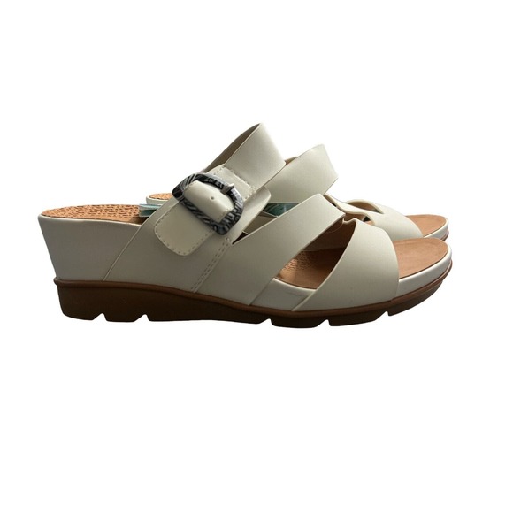 NWT Baretraps Womens Laralee Wedge Sandal Slides White Size‎ 9.5 - Picture 7 of 7
